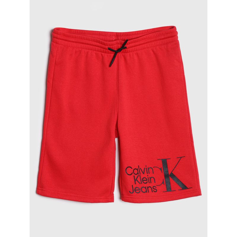 CALVIN KLEIN - Short Niño Horizontal Logo Rojo Calvin Klein