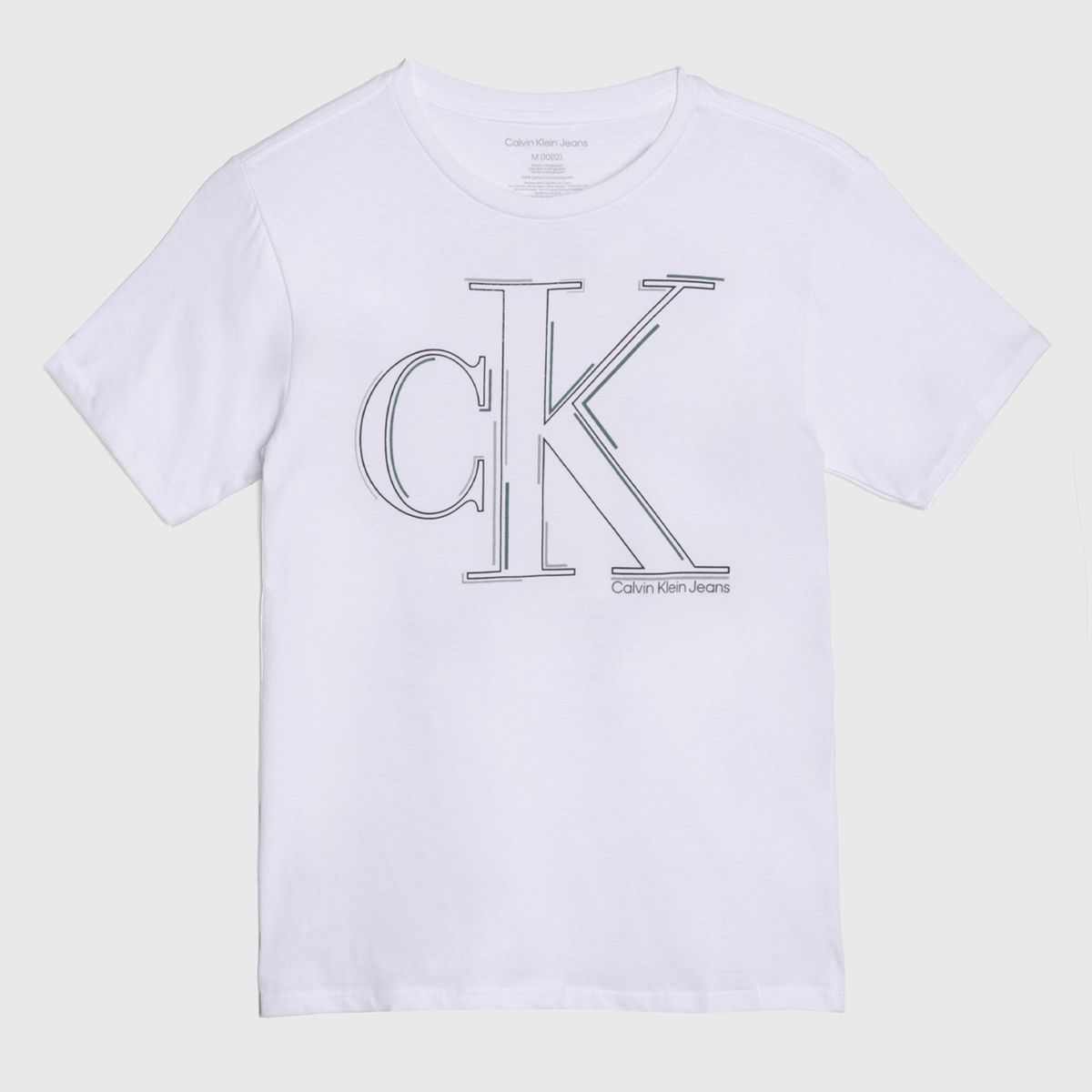 CALVIN KLEIN - Polera Niño Big Logo Blanco Calvin Klein