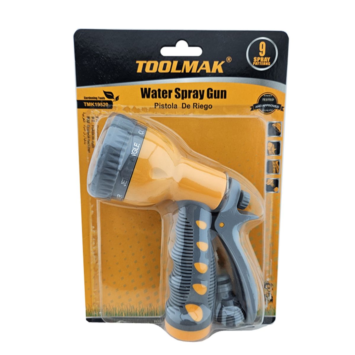 GENERICO - Pistola De Riego Jardín 9 Posiciones Toolmak