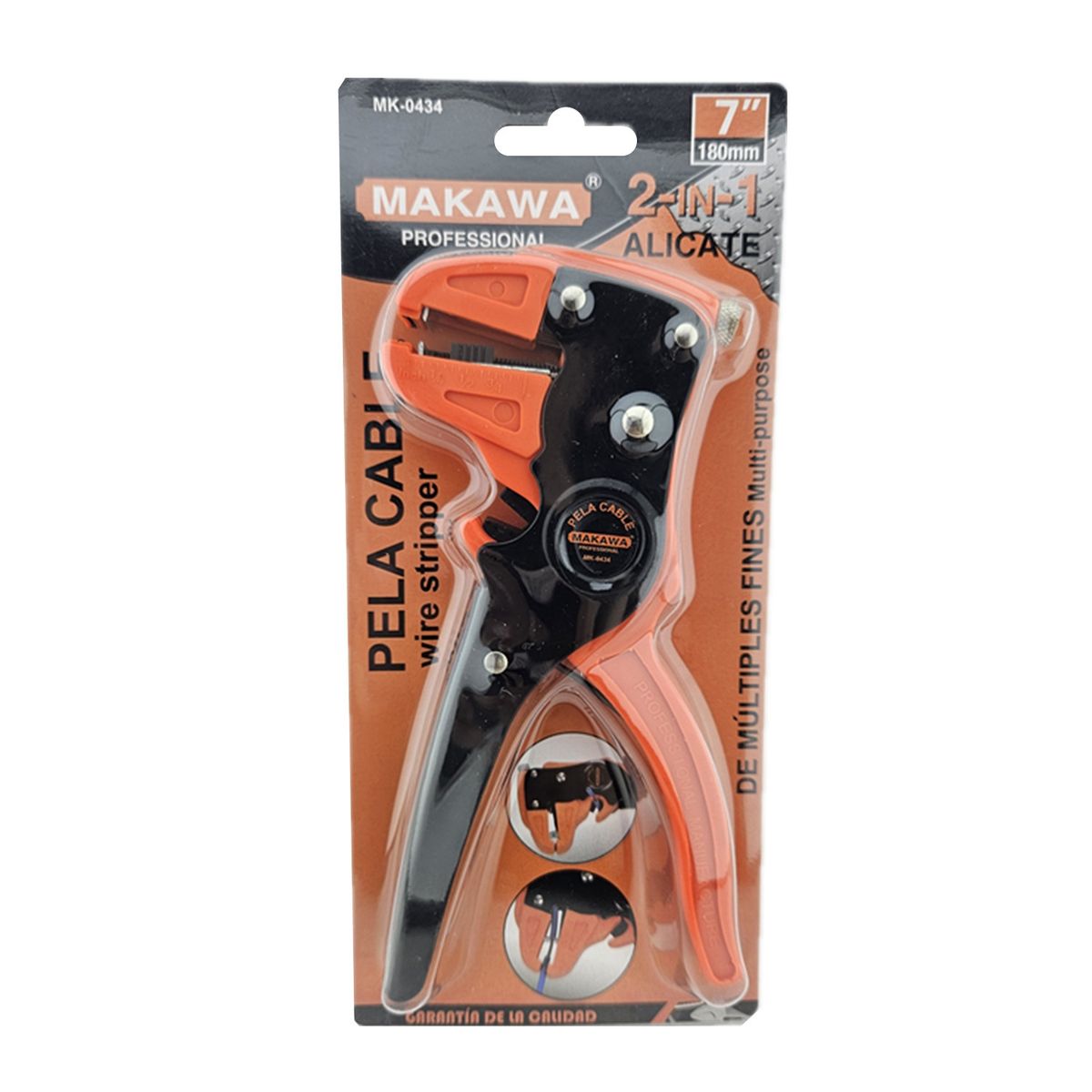 MAKAWA - Alicate Pelacable Y Cortador 05-6mm Automatico Mk-0434