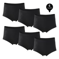 Pack de 6 Calzones Tiro Alto Algodón Mujer