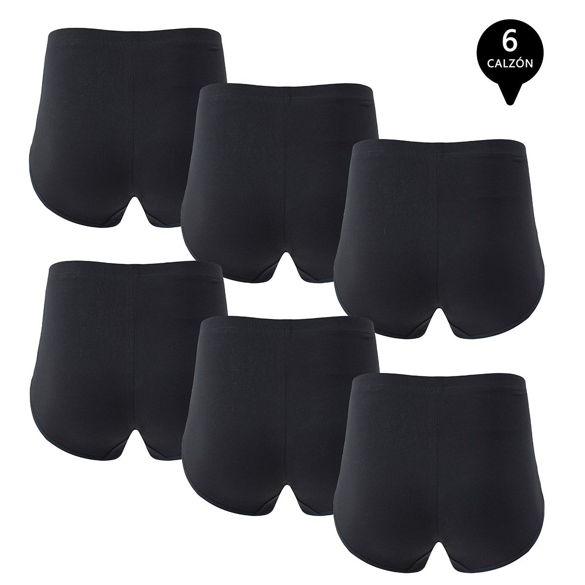 GIOVACCHINO - Pack de 6 Calzones Tiro Alto Algodón Mujer