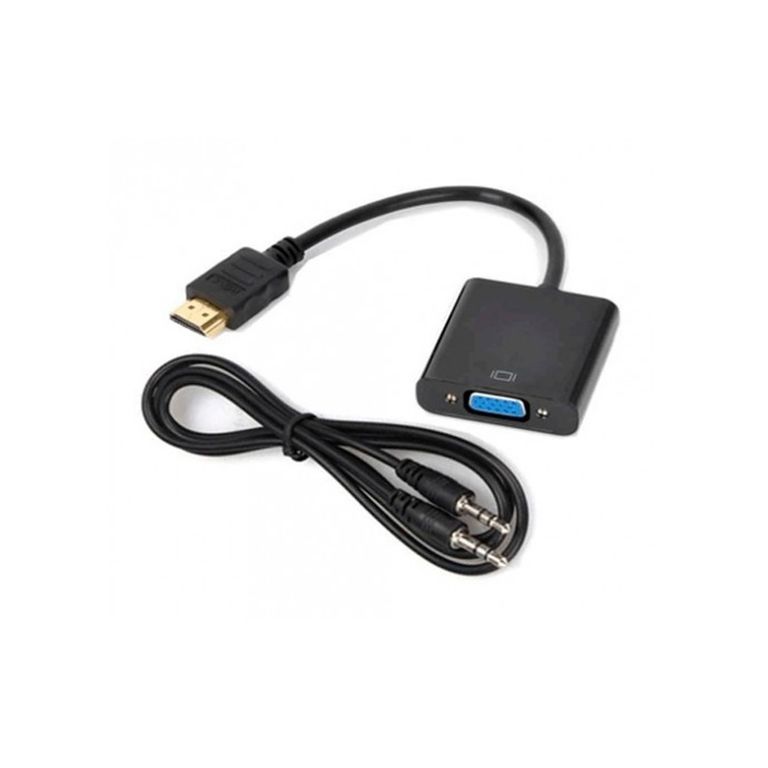 GENERICO Conversor adaptador de HDMI a VGA con audio 1080p