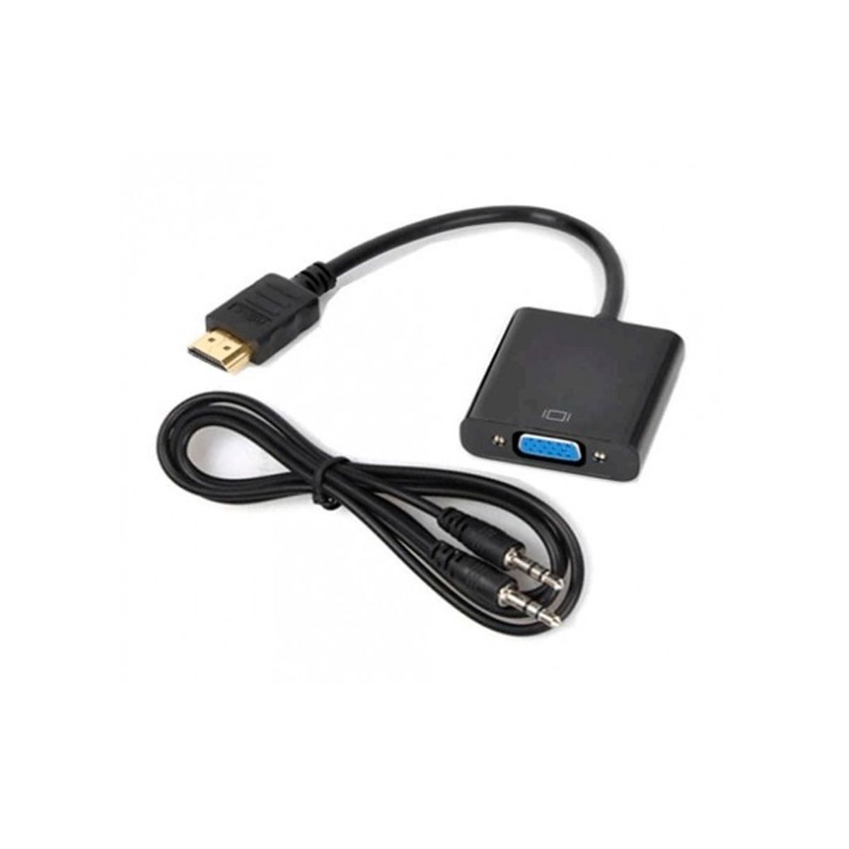 GENERICO - Conversor adaptador de HDMI a VGA con audio 1080p
