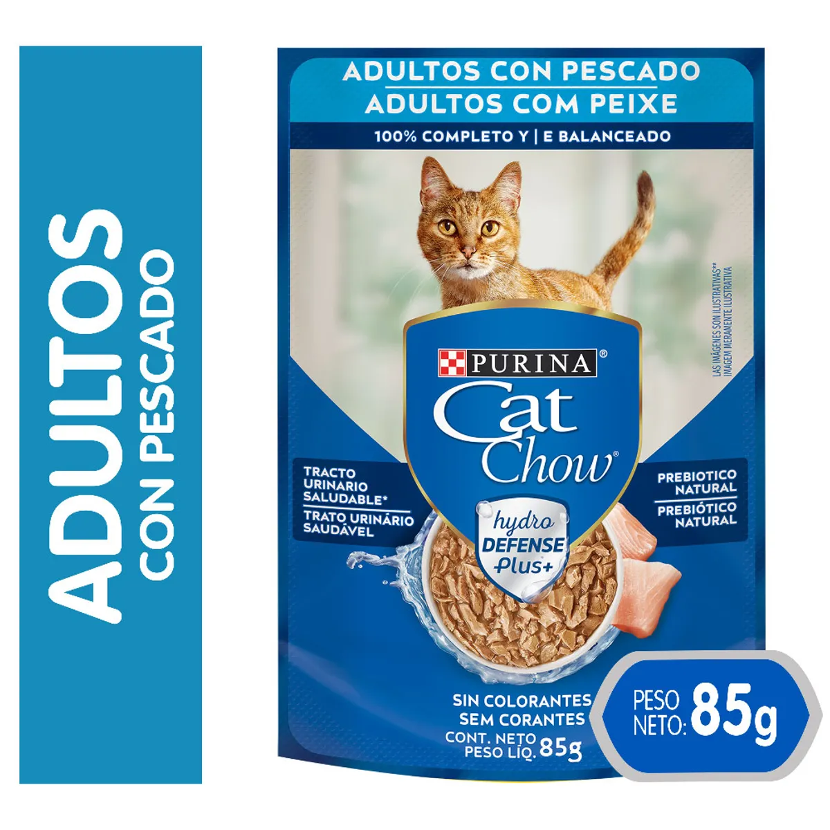 CAT CHOW - Pack x15 Alimento húmedo gato Cat Chow Pescado 85g