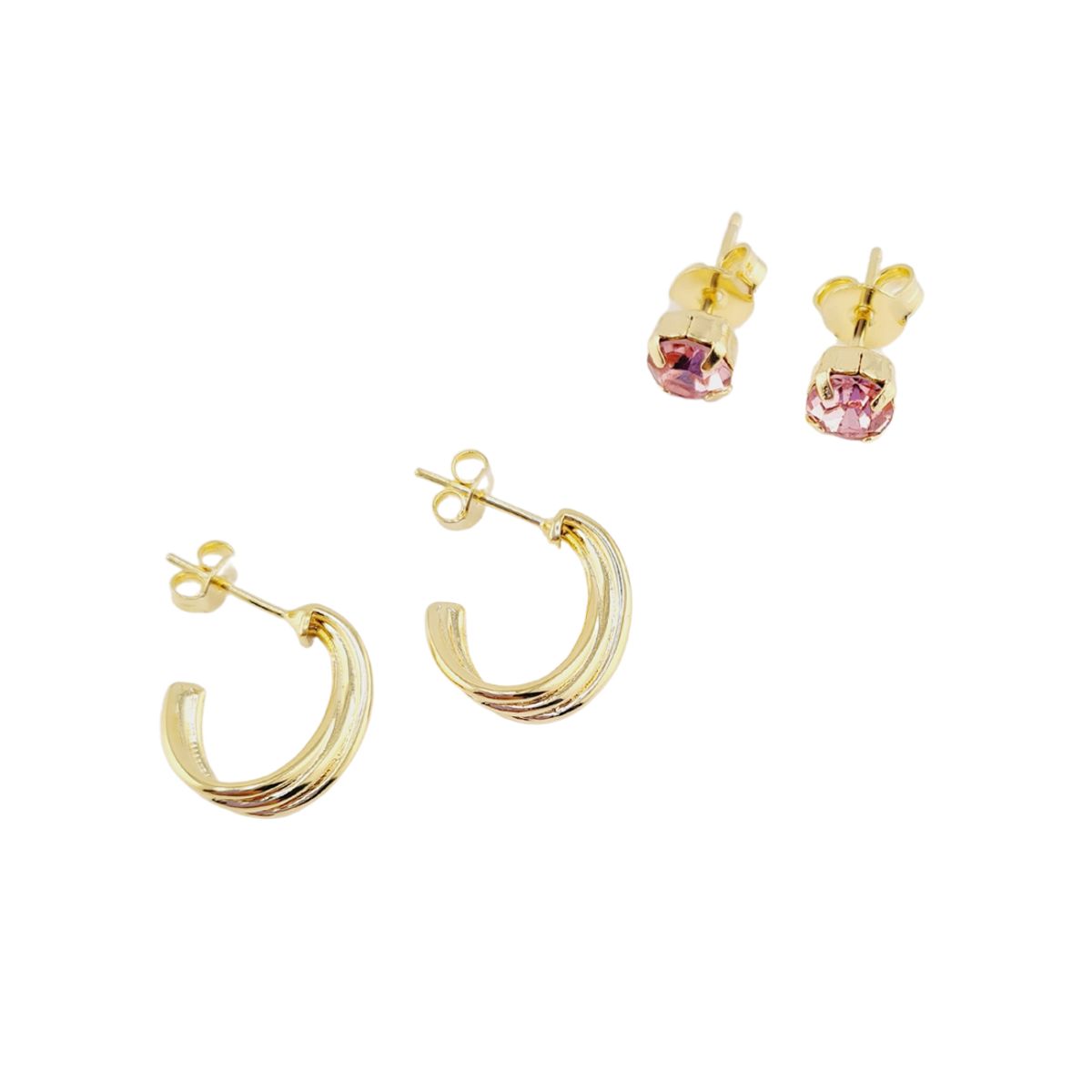 JOYAS MONTERO - Pack  Aros Kala Gold Baño de Oro 24K