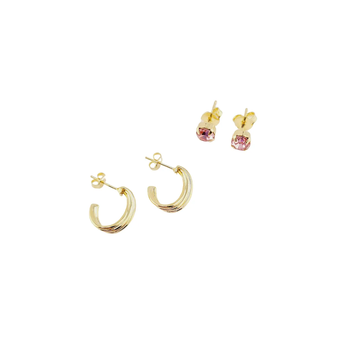 JOYAS MONTERO - Pack  Aros Kala Gold Baño de Oro 24K