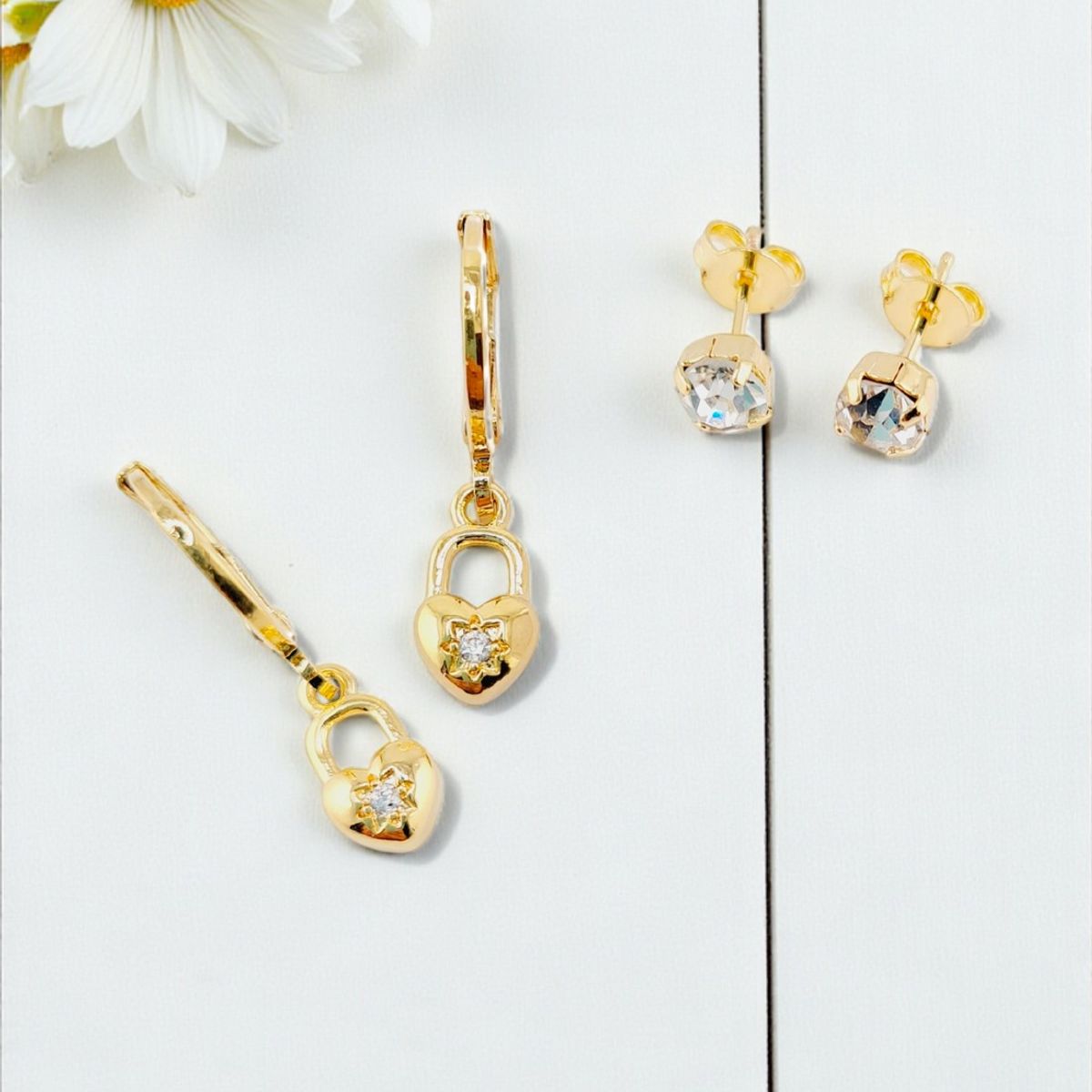 JOYAS MONTERO - Pack  Aros Alexa Gold Baño de Oro 24K