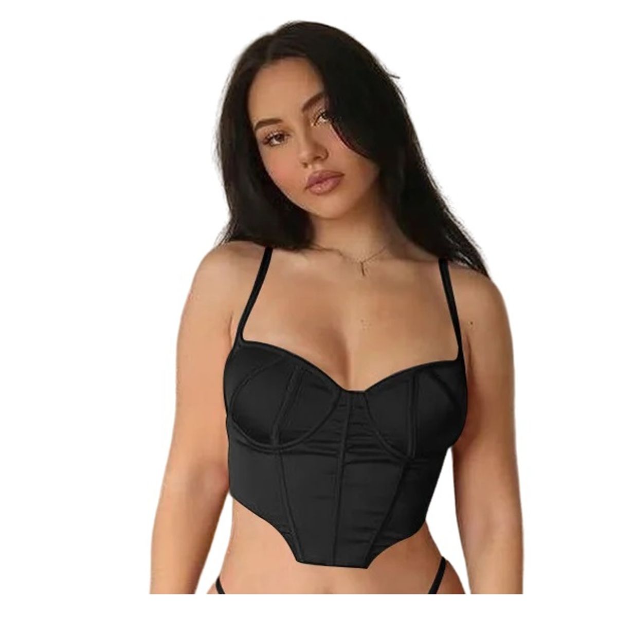 GARSIL - Crops Top Corto Con Tirantes Para Mujer - Tela Tipo Seda