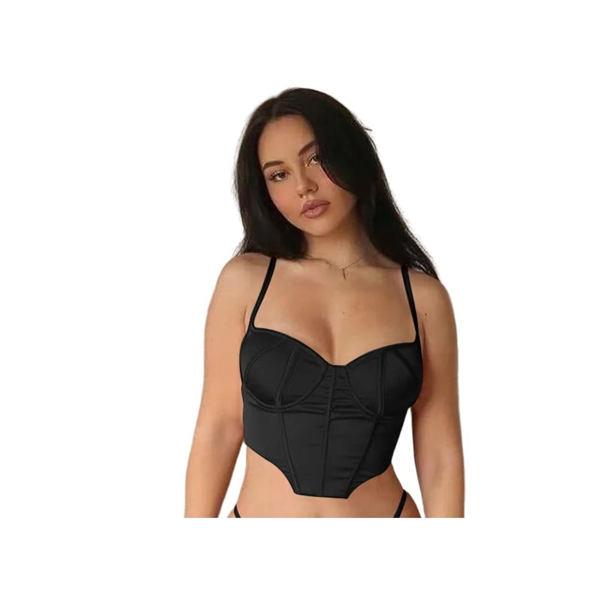 GARSIL - Crops Top Corto Con Tirantes Para Mujer - Tela Tipo Seda