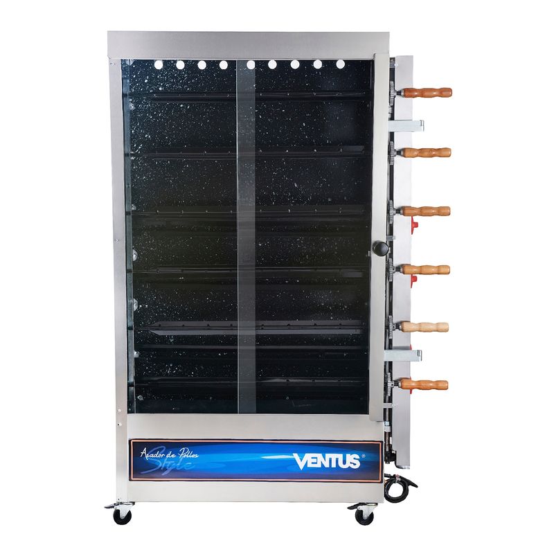 VENTUS - ASADOR DE POLLO 6 ESP. QUEM.TUBULAR MOD/PR-634N VENTUS