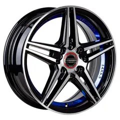 GENERICO - VOSSEN 14X5.5 4X100/114.3 ET38 MB UC+BLUE(Set de 4 Llantas)