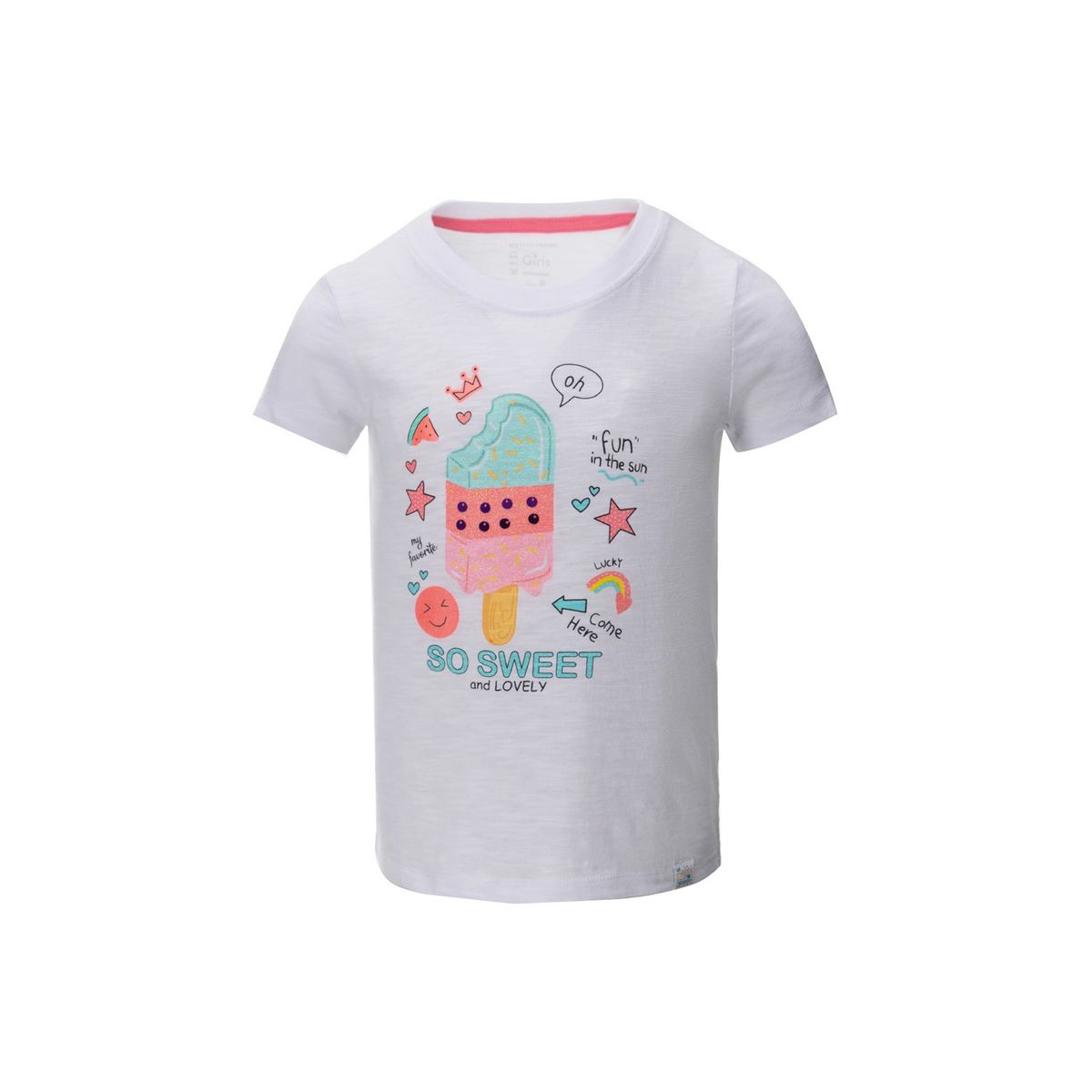 FASHION'S PARK - Polera Niña Print Blanco Fashion's Park