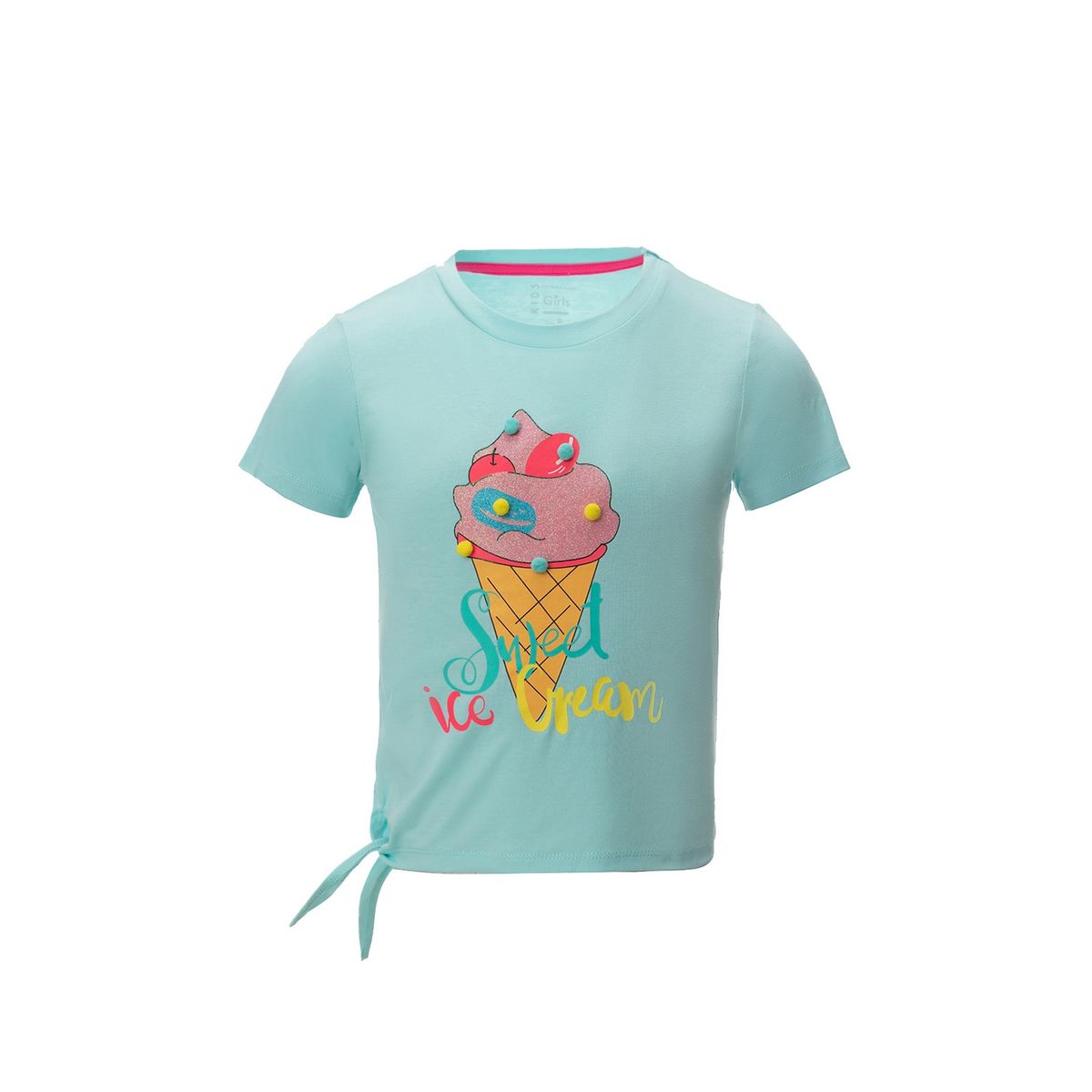 FASHION'S PARK - Polera Niña Pompomcitos Celeste Fashion's Park