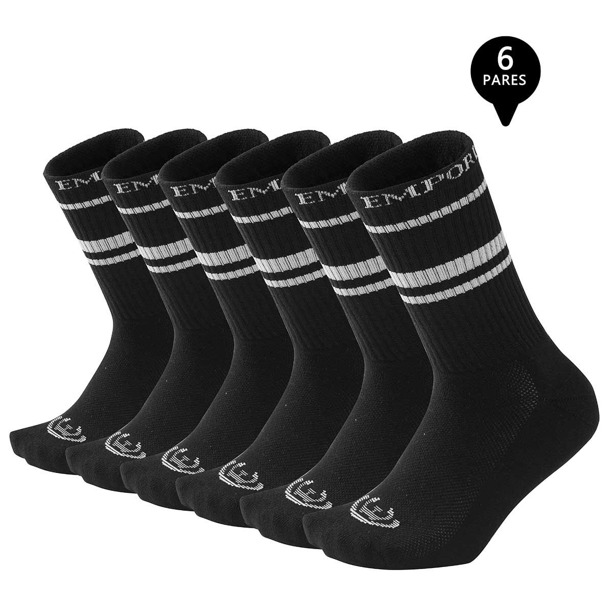 GIOVACCHINO - Pack de 6 Calcetines Largos Deportivos Hombre_.