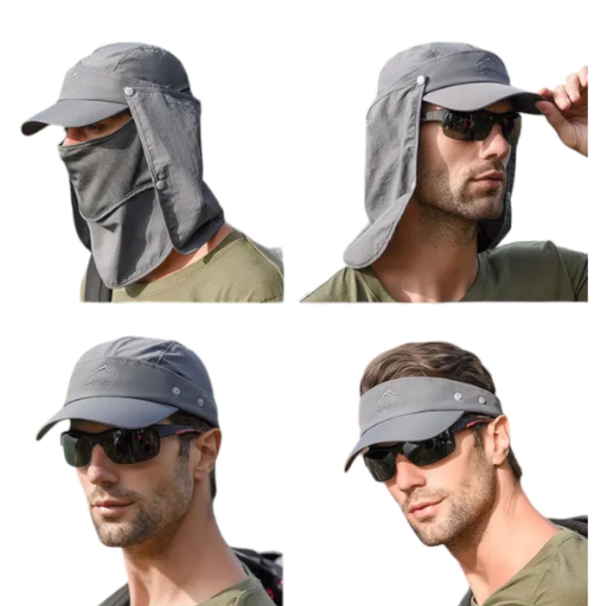 GENERICO - Gorro Visera Para El Sol 4 En 1 Uso Diario Pesca Camping