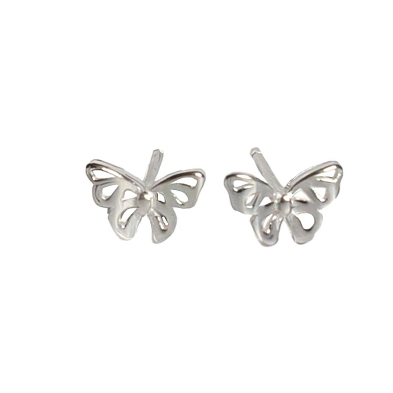 GENERICO - Aros Mariposa, plata 925 - Azul Zafira