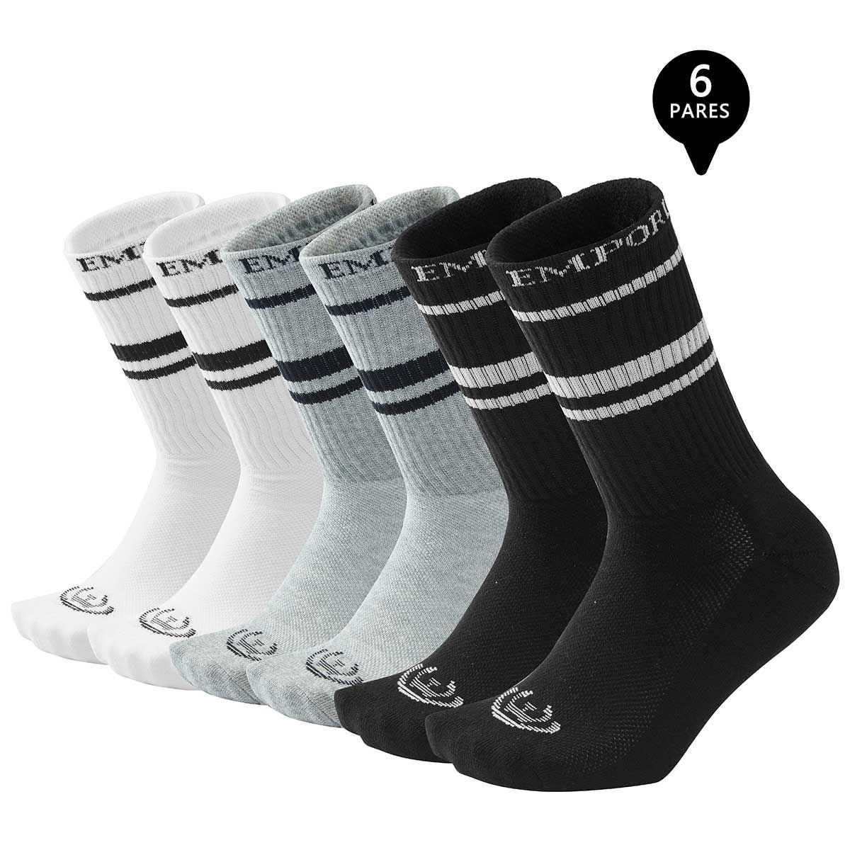 GIOVACCHINO - Pack de 6 Calcetines Largos Deportivos Hombre