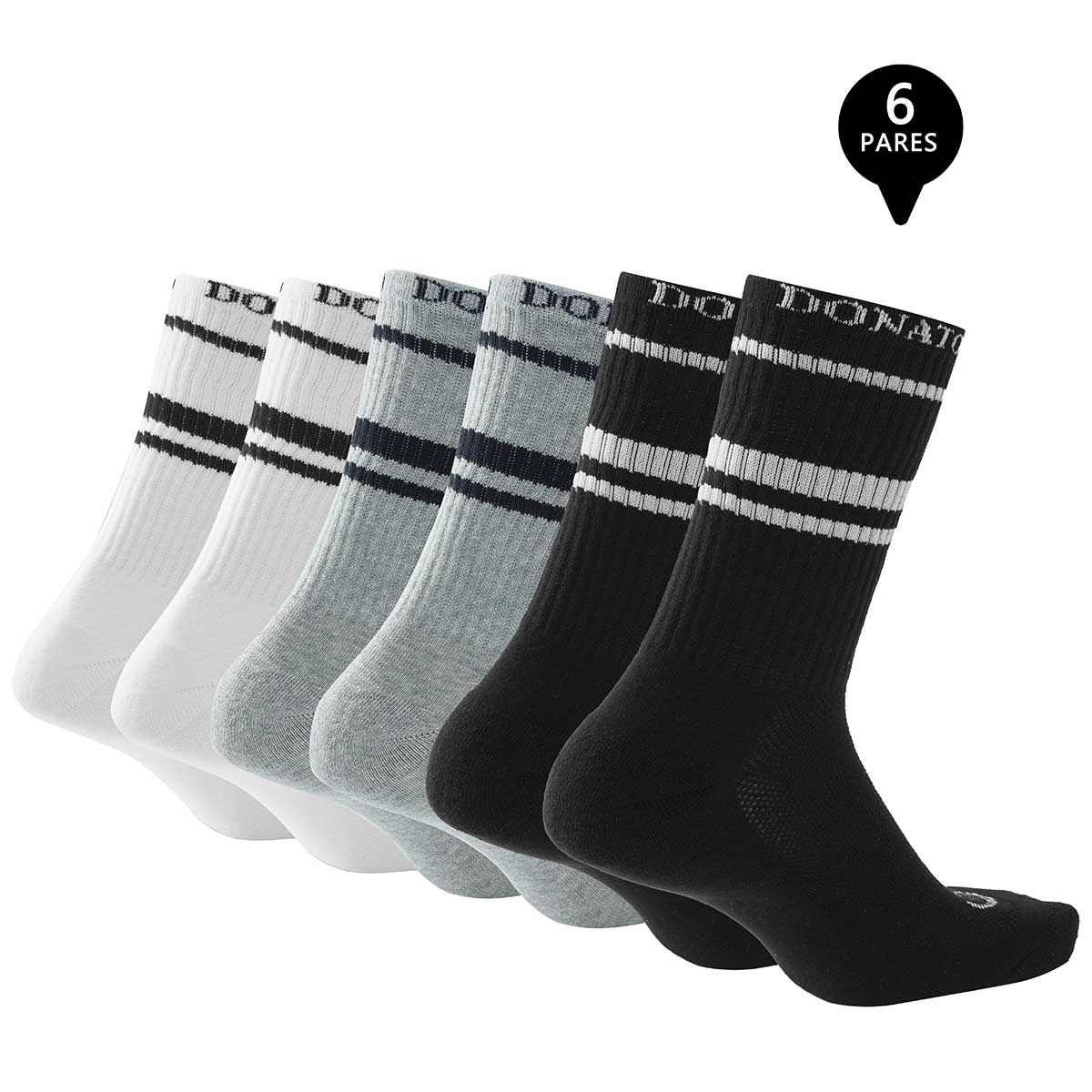 GIOVACCHINO - Pack de 6 Calcetines Largos Deportivos Hombre