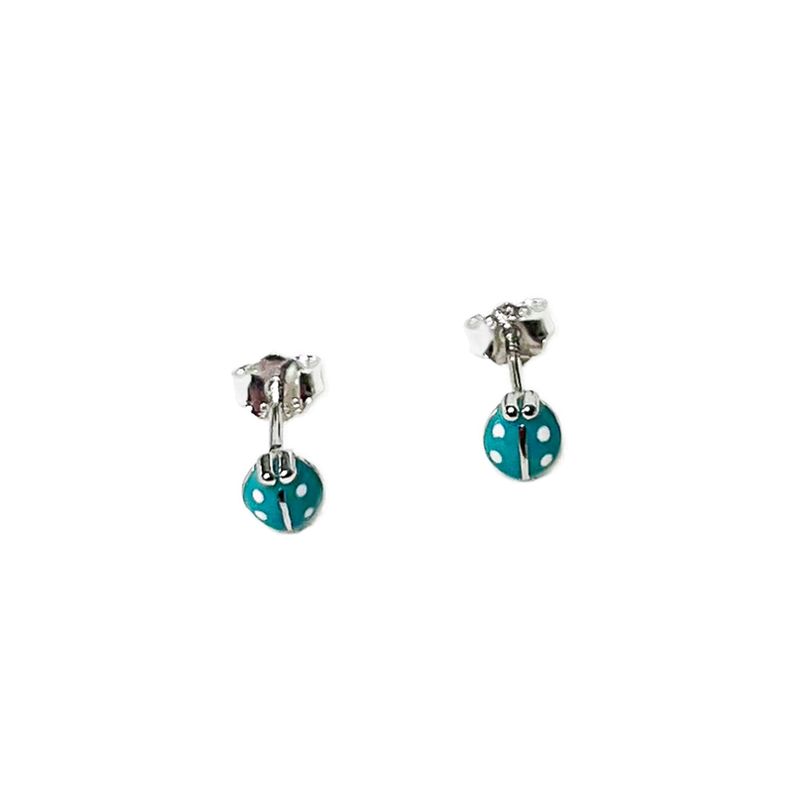 GENERICO - Aros Chinita, plata 925 - Azul Zafira