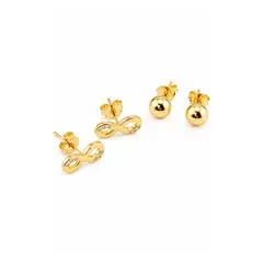 JOYAS MONTERO - Pack Aros Infinito Gold Baño de Oro 24K