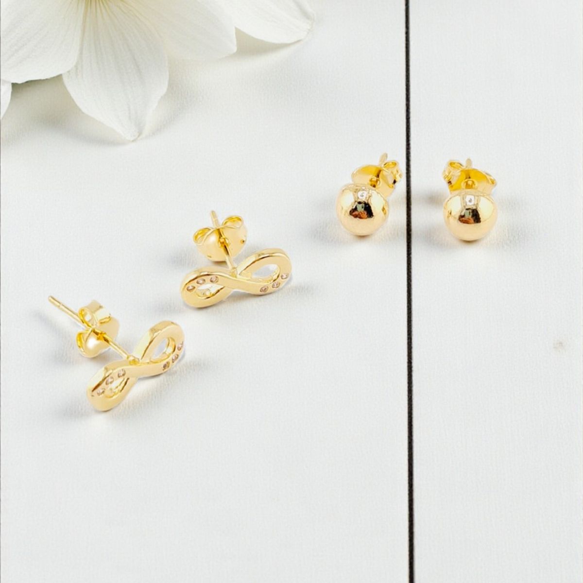 JOYAS MONTERO - Pack  Aros Infinito Gold Baño de Oro 24K