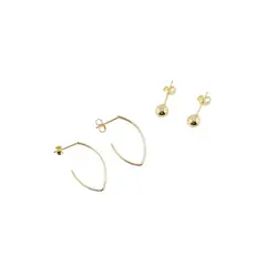 JOYAS MONTERO - Pack Aros Laura Gold Baño de Oro 24K
