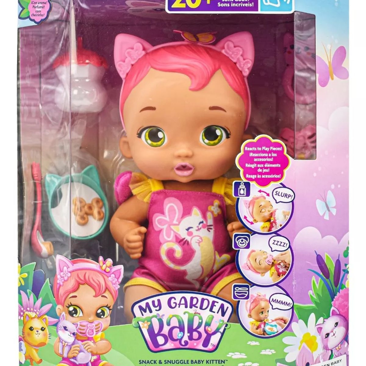 MY GARDEN BABY - Muñeca My Garden Baby Bebe Gatito interactivo 20 Sonidos