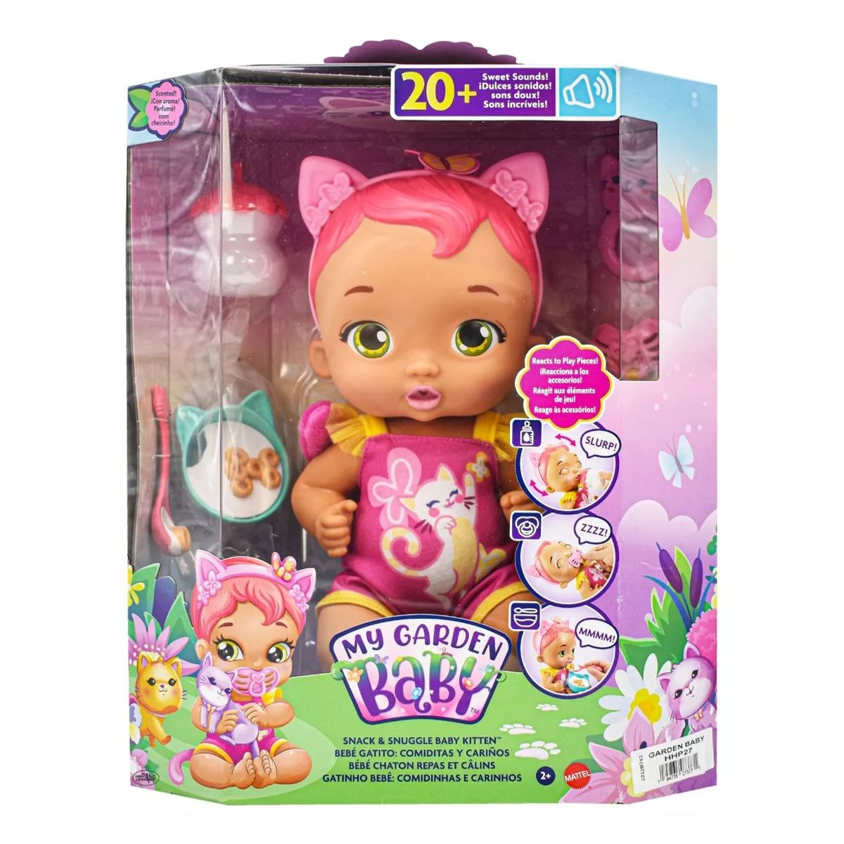 MY GARDEN BABY - Muñeca My Garden Baby Bebe Gatito interactivo 20 Sonidos