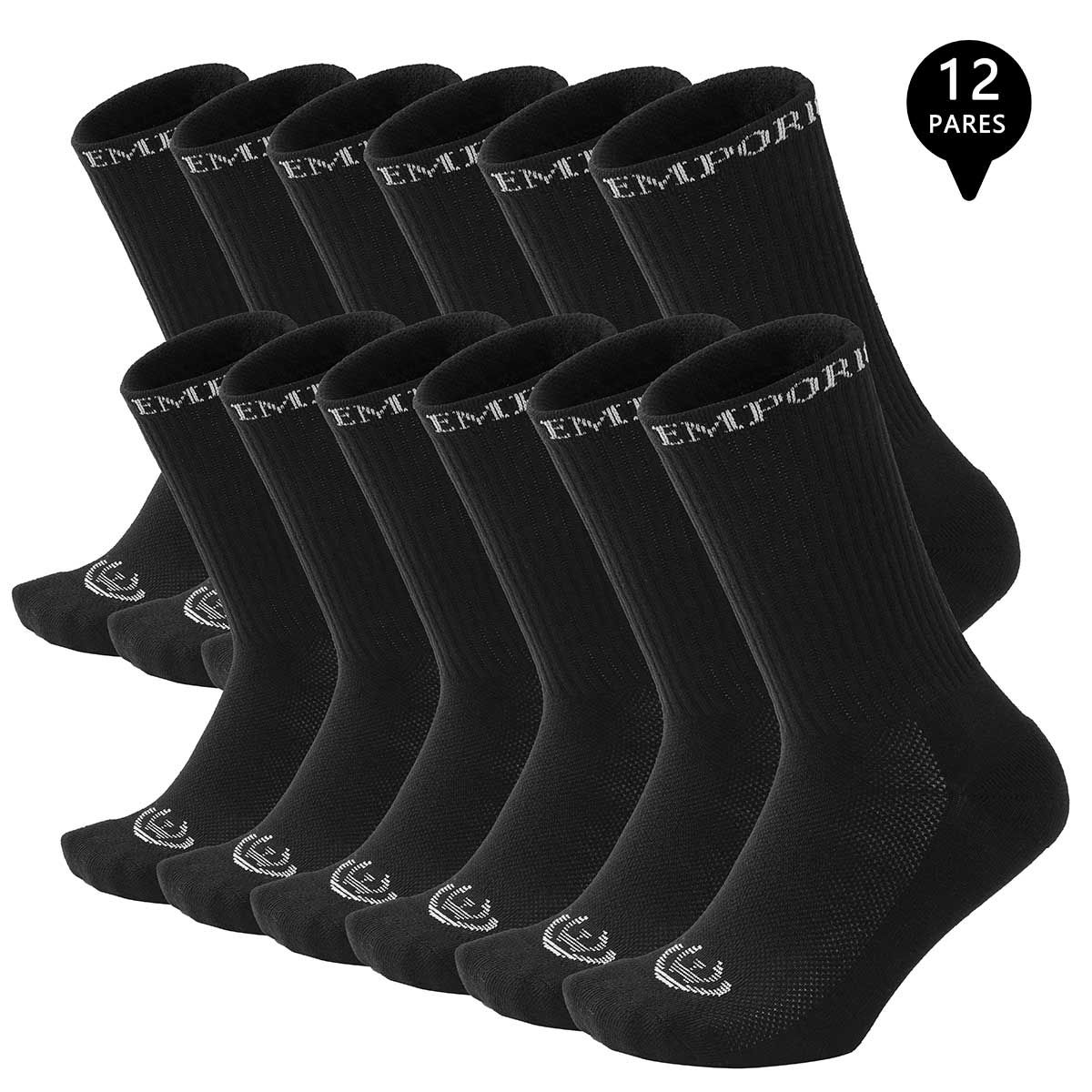 GIOVACCHINO - Pack de 12 Calcetines Largos Deportivos Hombre