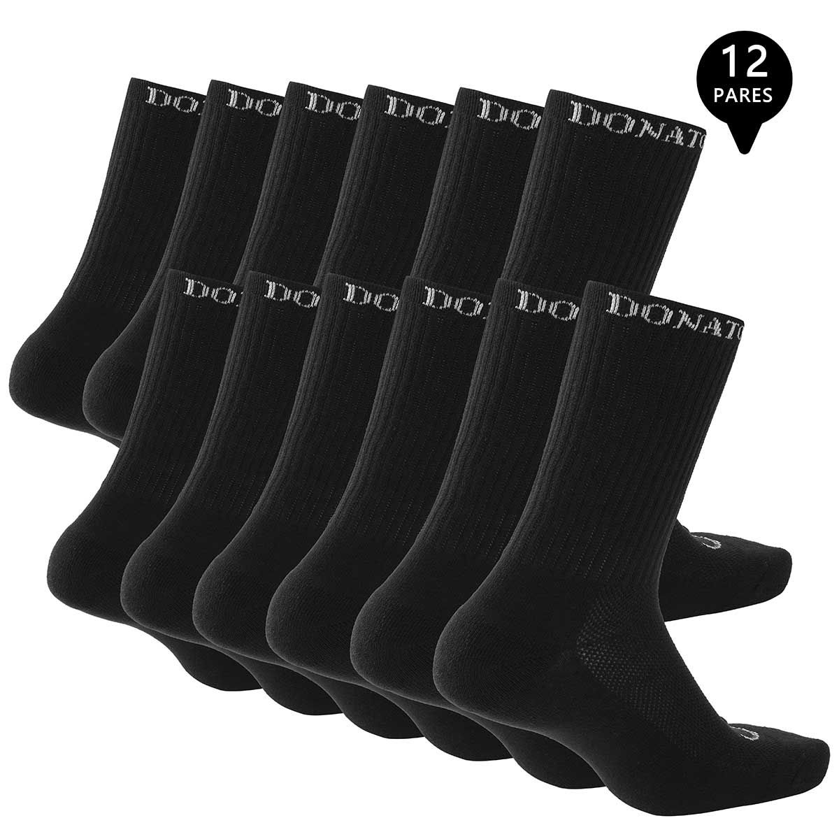 GIOVACCHINO - Pack de 12 Calcetines Largos Deportivos Hombre