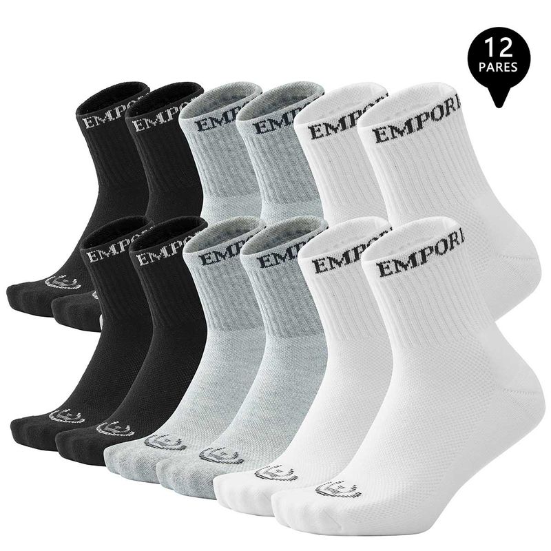 GIOVACCHINO - Pack de 12 Calcetines Cortos Deportivos Hombre