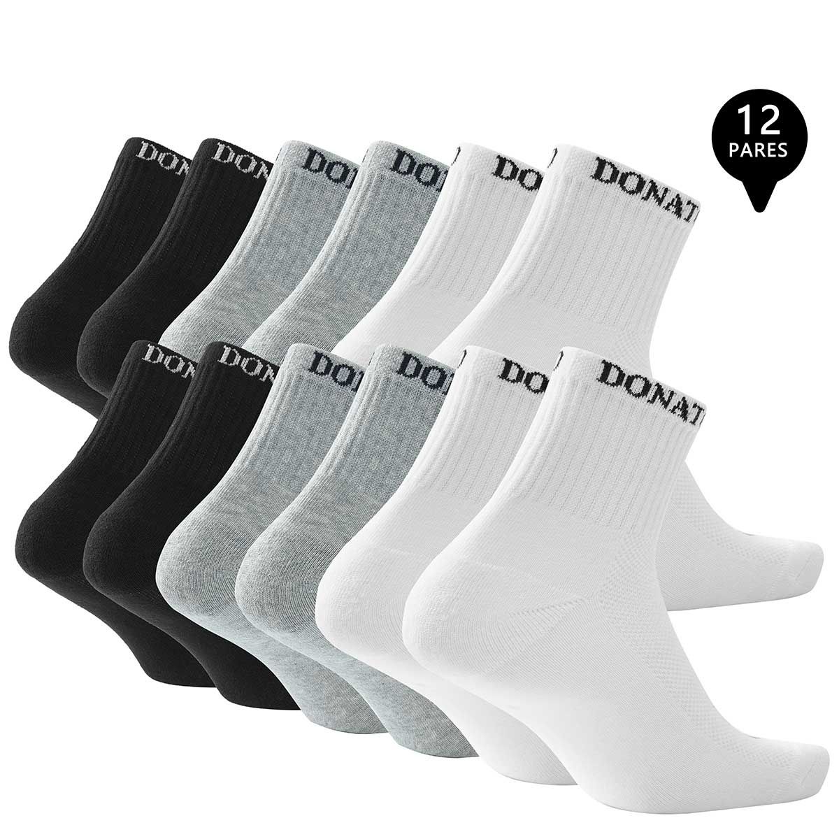 GIOVACCHINO - Pack de 12 Calcetines Cortos Deportivos Hombre