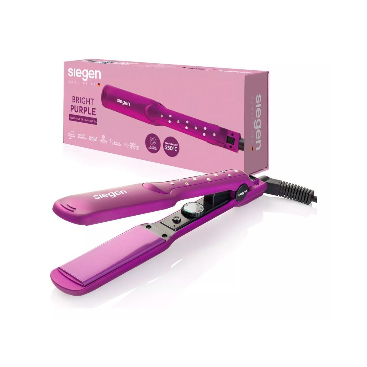 SIEGEN - Alisadora Siegen SG3540 Cerámica + Tourmalina Púrpura