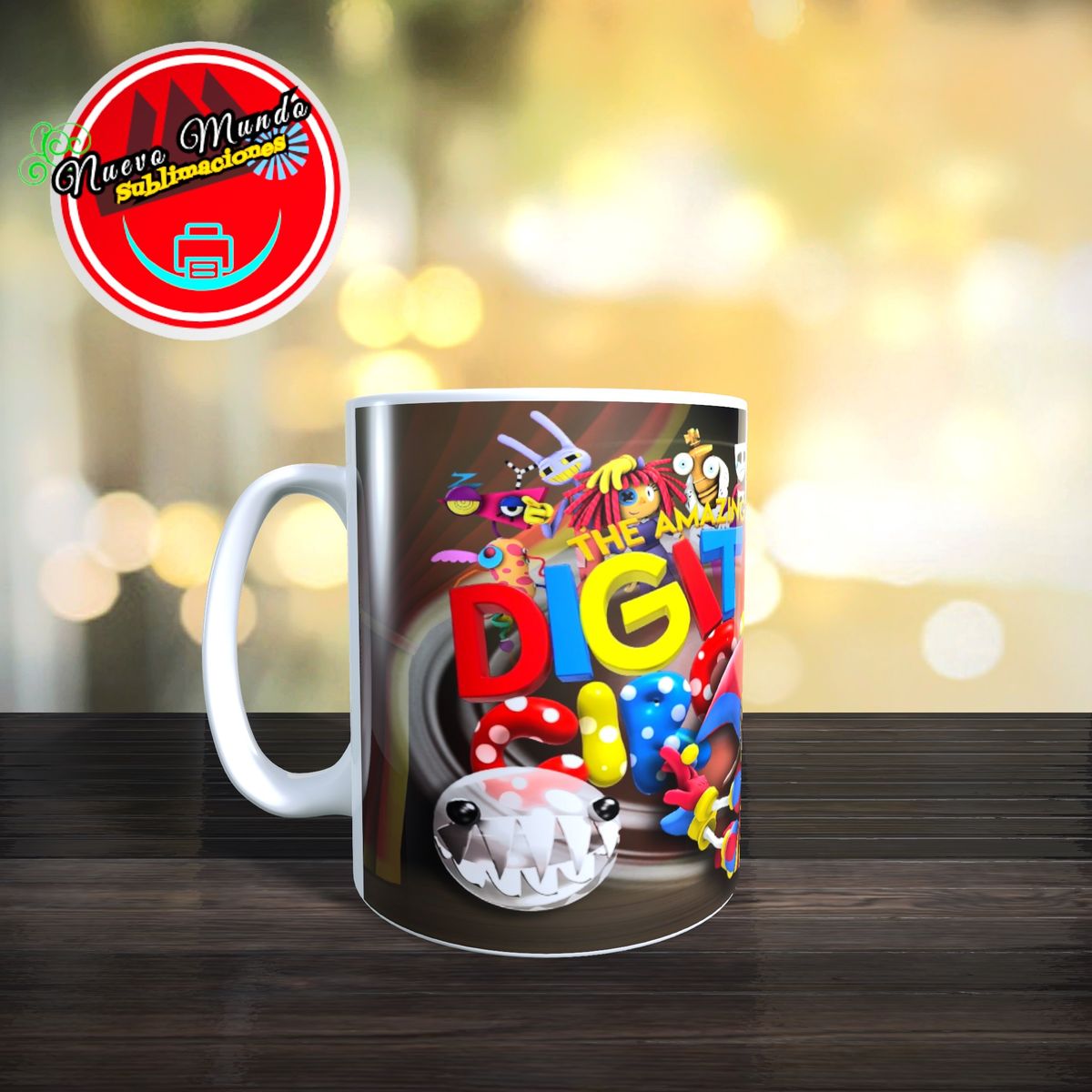 GENERICO - Taza Blanca De Fabuloso Circo Digital