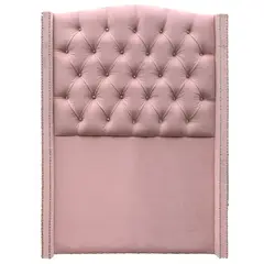WALTHER - Respaldo Greco botón de cristal 1 plaza rosa