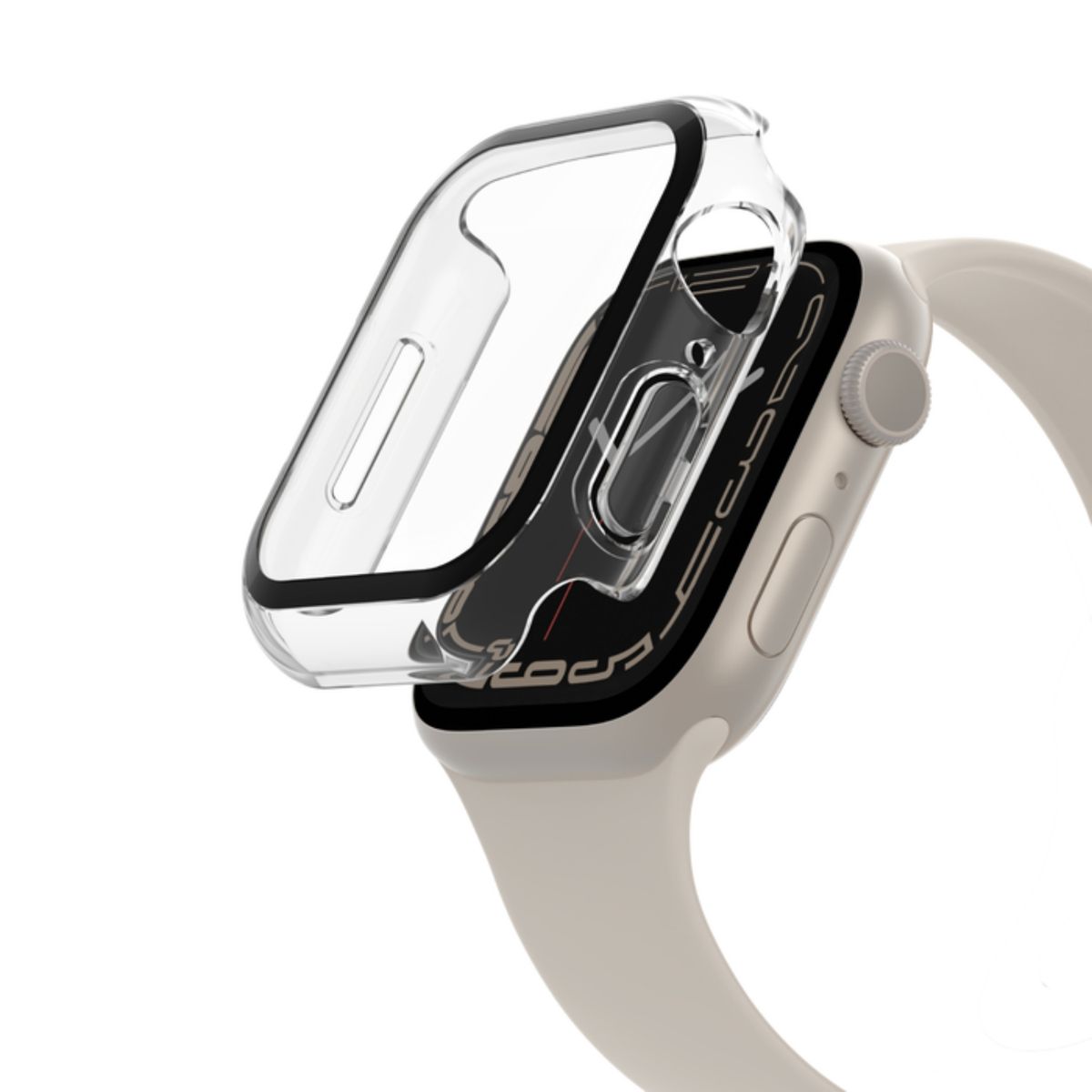 BELKIN - Bumper para Apple Watch Serie 8/ 7/6 y SE 45mm Transparente