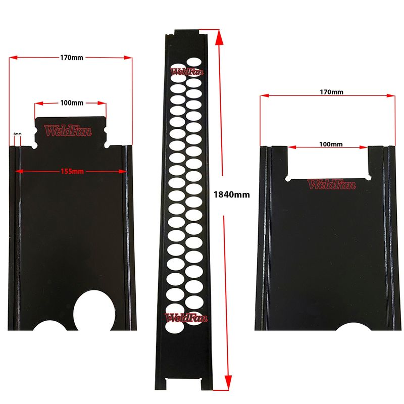 GENERICO - Riel Para Rana De Oxicorte De 1.80 Mts