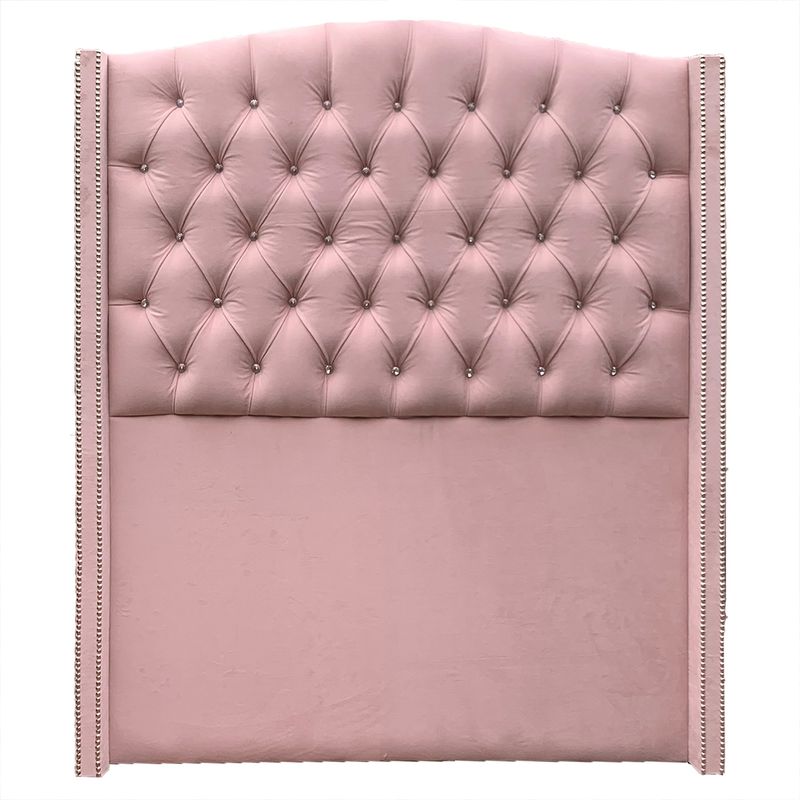 WALTHER - Respaldo Greco botón de cristal 1,5 plazas rosa