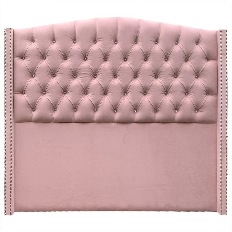 WALTHER - Respaldo Greco botón de cristal 2 plazas rosa