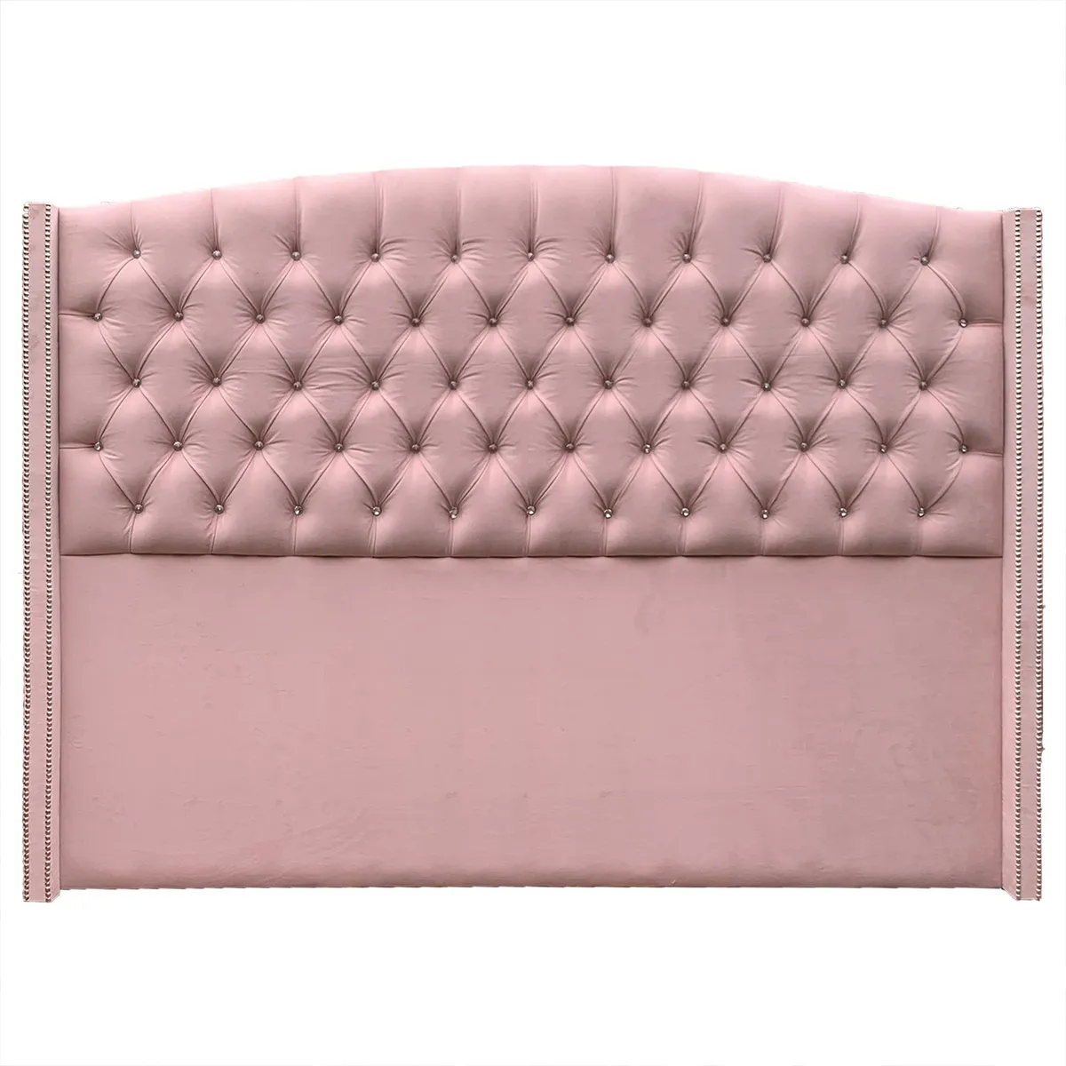 WALTHER - Respaldo Greco botón de cristal súper king rosa