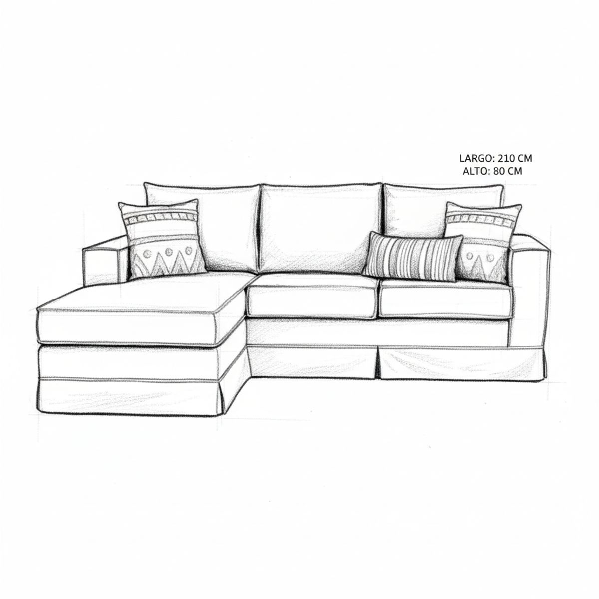 MUNDO LIVING - Seccional Siena Gris claro con sistema de Resortes pocket