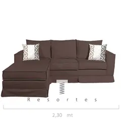 MUNDO LIVING - SOFA SECCIONAL INTERCAMBIABLE SIENA CAFE MEDIO RESORTES