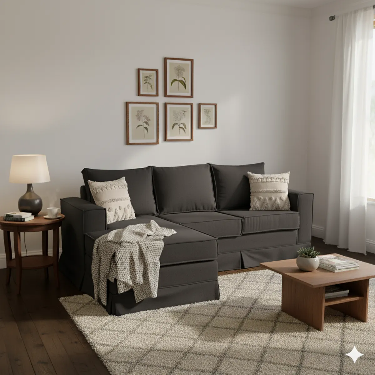 MUNDO LIVING - Seccional intercambiable Siena Marengo con sistema de resortes pocket