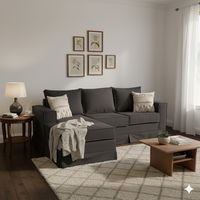 Seccional intercambiable Siena Marengo con sistema de resortes pocket