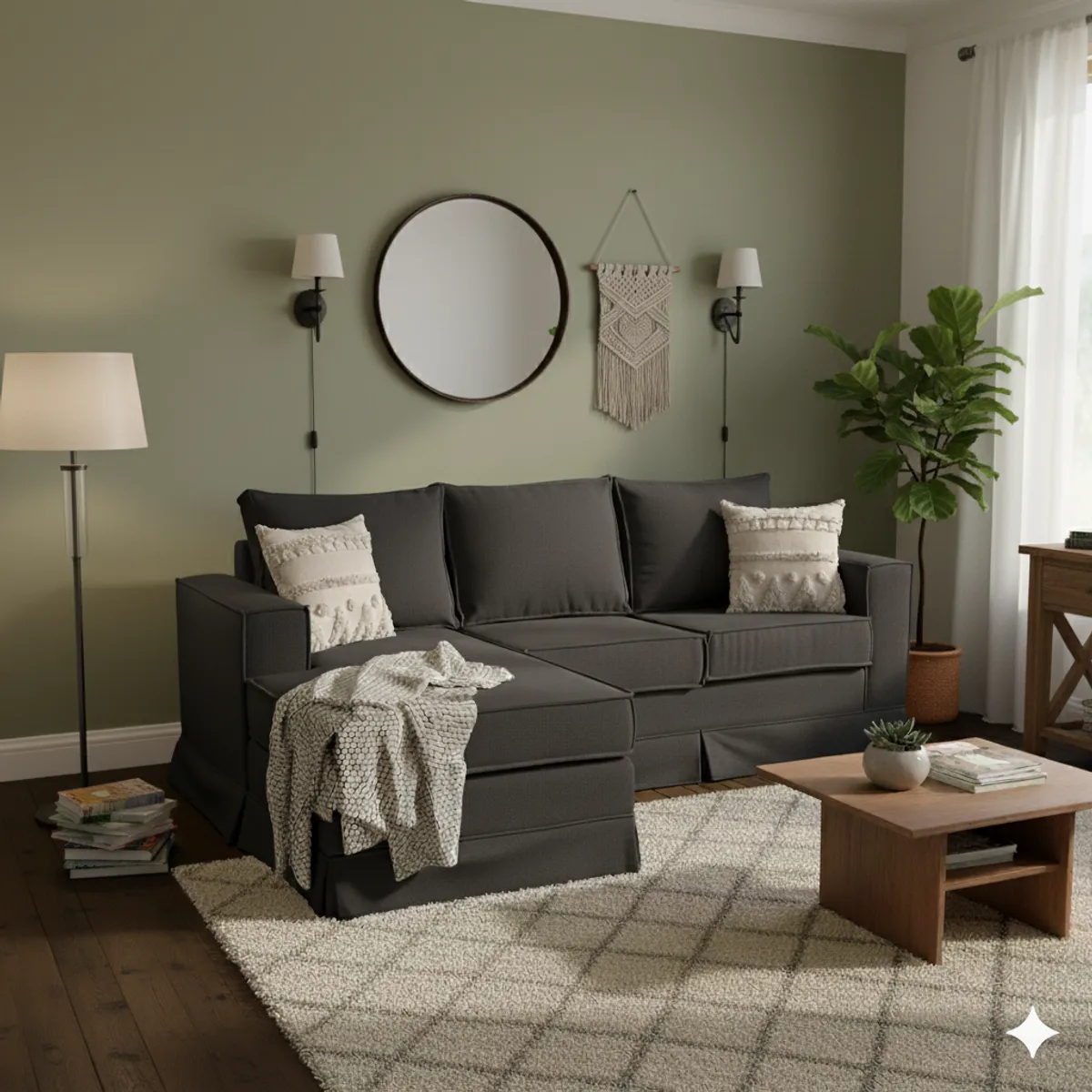 MUNDO LIVING - Seccional Siena intercambiable Marengo con Resortes pocket