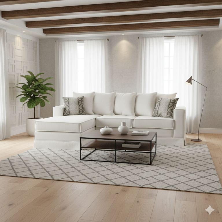 Seccional Intercambiable Provenza Blanco Invierno con Resortes
