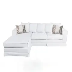 MUNDO LIVING - Seccional, Intercambiable Provenza Blanco Invierno Resortes