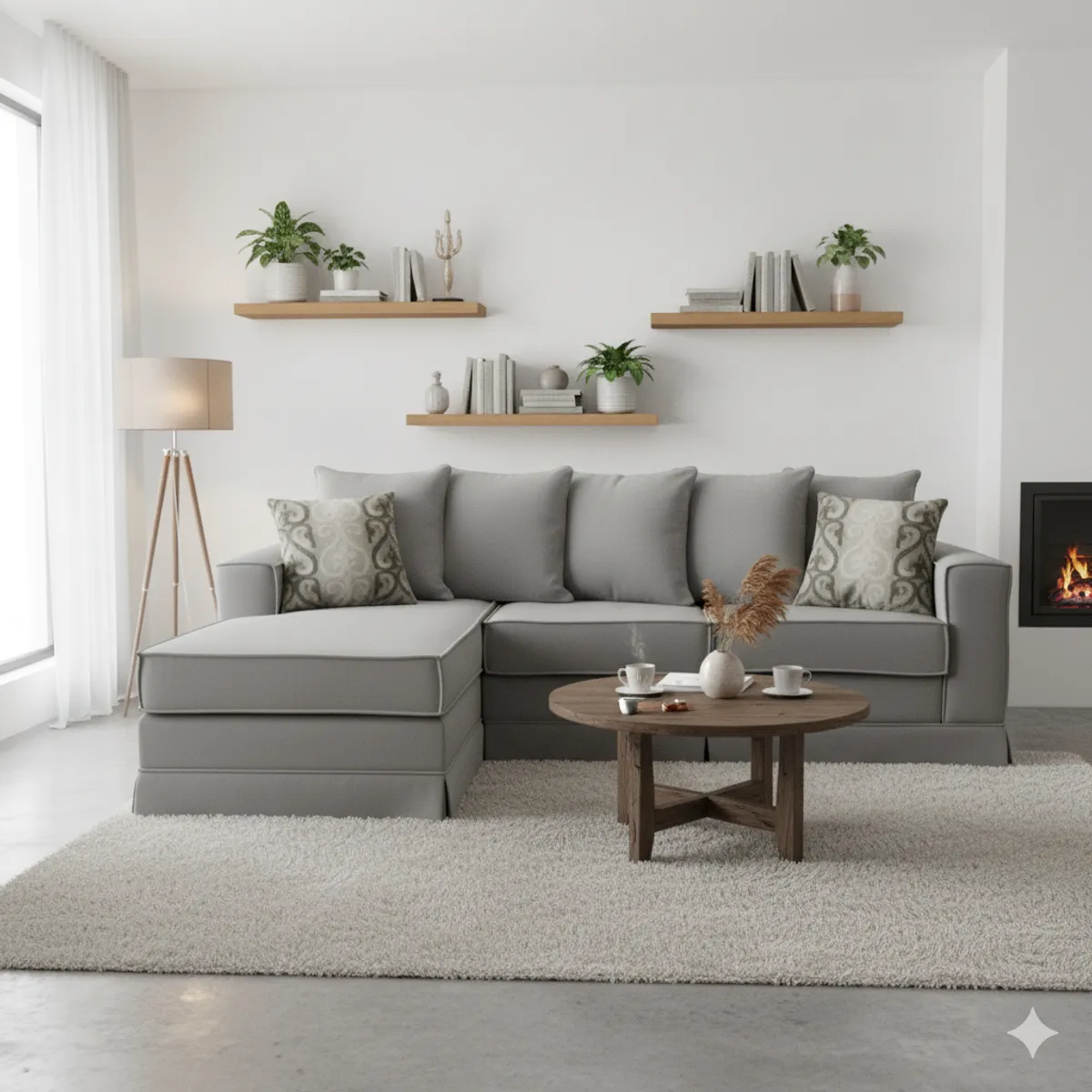 MUNDO LIVING - SECCIONAL PROVENZA GRIS CLARO