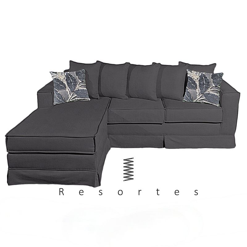 MUNDO LIVING - Sofa seccional  provenza con resortes pocket
